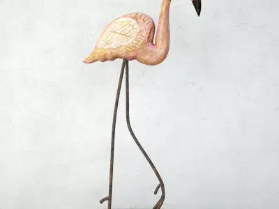 Think Pink Painted Tabletop Sculpture 3D model