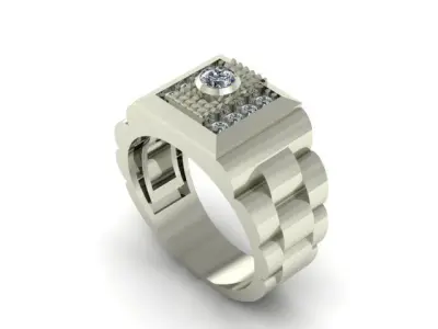 man ring for daimonds 3D print model