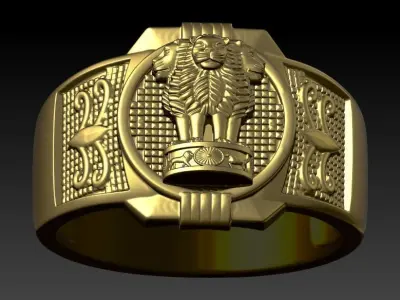 Indian Ashoka Ring  US RING SIZE 11 3D print model