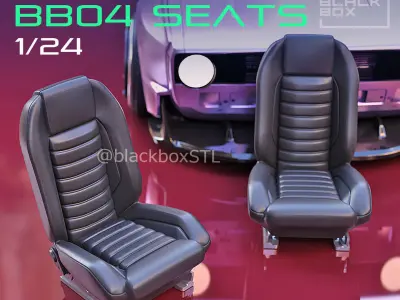 Short Seat BB04 FOR DIECAST AND MODELKITS 1-24th 3D print model