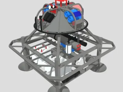 Submarine station 3D model