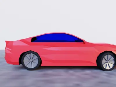 3d model car driving on road 3D model
