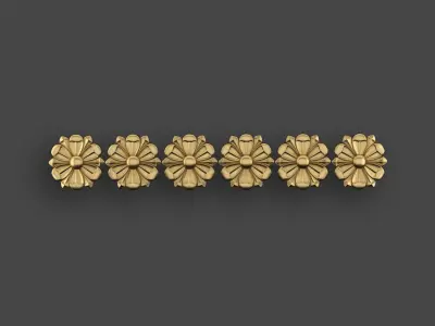 5 Borders Ornamental Pack 5 3D model