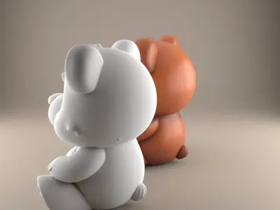 Cute Bear STL File 3D Model for Decoration Gift 3D print model