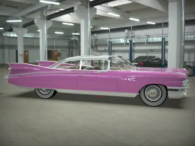 Cadillac coupe de ville 1959 blender 3D model