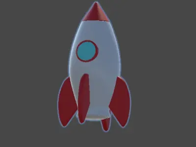 Cohete espacial Free 3D model