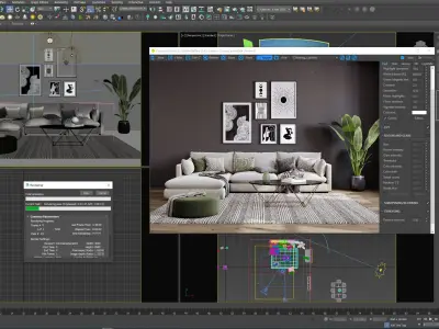 interior living room scene 27 3D model