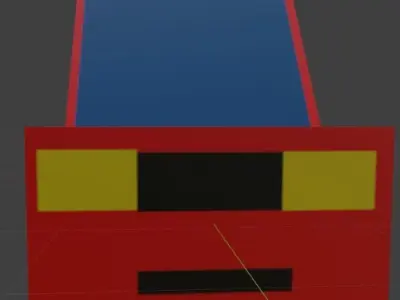 Low-Poly Car on wall Free low-poly 3D model