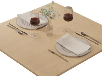Tableware set r1 3D model