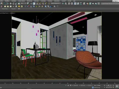 Modern home interior 3D model
