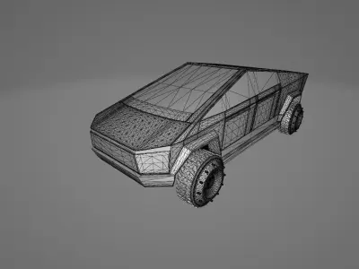 TESLA CYBERTRUCK Low-poly 3D model