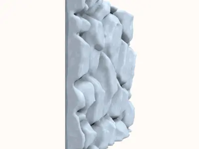 Uncut Cobblestone Wall Geometry 3D model