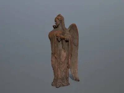 Angel Statue 02 Low-poly 3D model