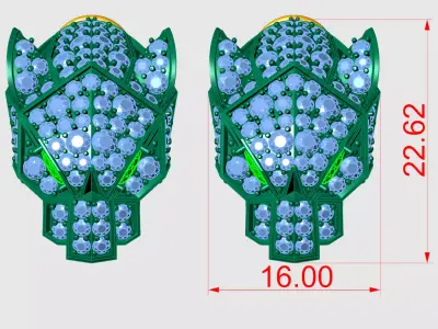 Tiger Earing  3D print model