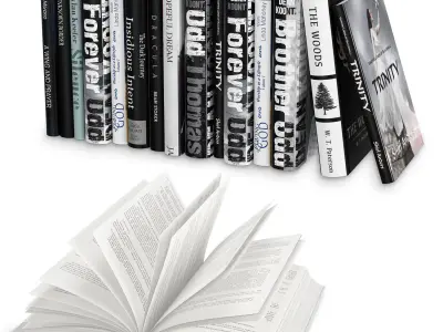 Open Books Set 3D model