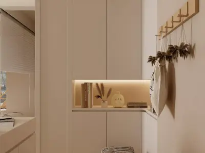 Modern apartment interior scene 3D model purchase