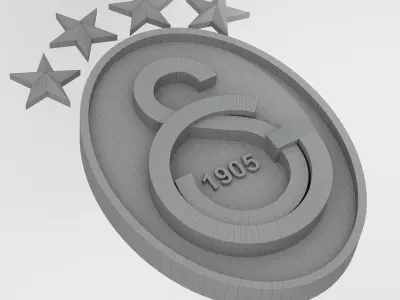 Galatasaray sport football club logo 3D print model