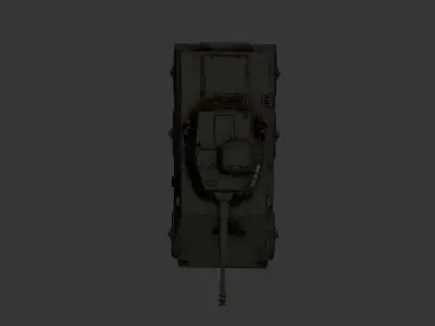 a 3D wireframe model of a military armored Low-poly 3D model