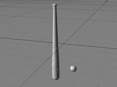 Sport Equipment - Baseball 3D model