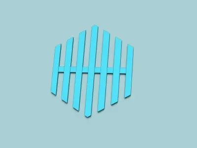 Hexagonal Wall Panel A29 Stripes - Interior Design Decoration 3D print model