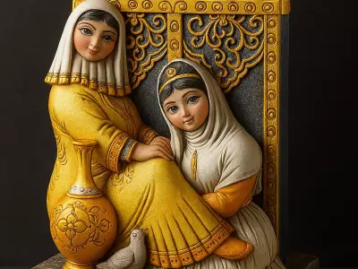 Persian Miniature Painting 3D print model