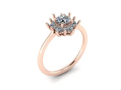Jewelry Diamond Ring 3D print model 24