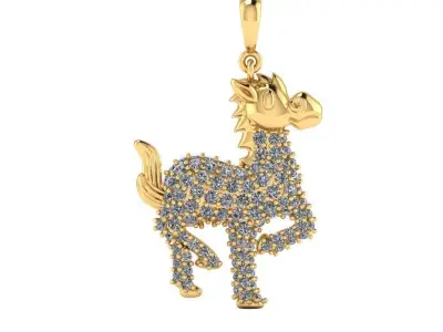 Horse pendant 3D model