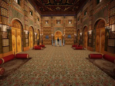 Senate House Interior Low-poly 3D model