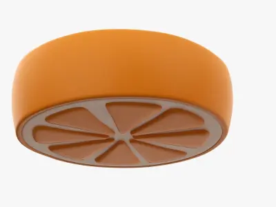 Orange slice stylized 3D model