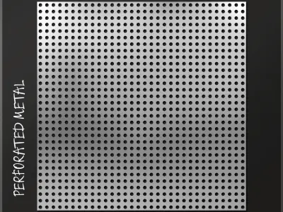 Perforated metal 1-7 3D Model Collection