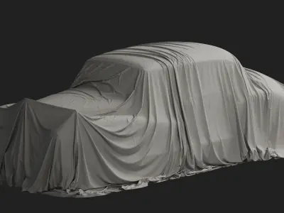 Vintage Car Cover 08 3D model