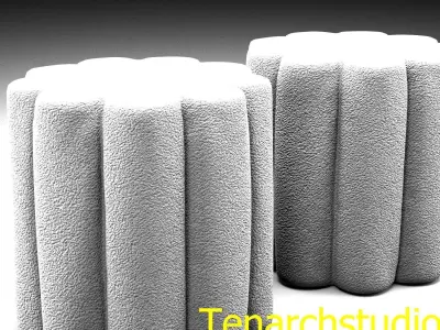 Tenarchstudio pouf  render ready vray - corona 3D model
