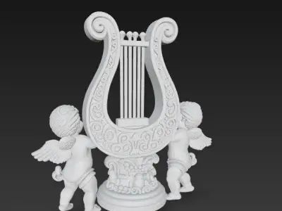 Holy Family Statue  Bible Themed Decorative Figure 3D model