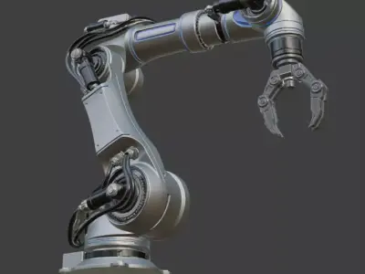 Industrial Robotic Arm 3D Model 3D model