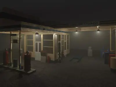 Old Gasoline Station 3D model