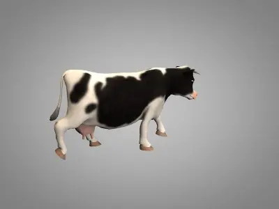 Cow or bull Low-poly 3D model