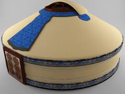 Mongolian Ger Low-poly 3D model
