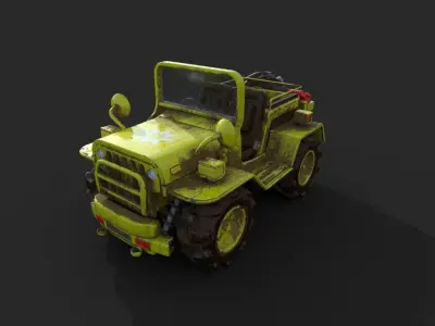 3D Model Cartoon Car Low-poly 3D model