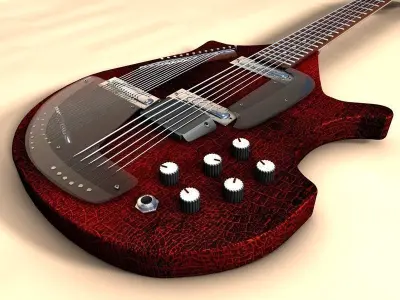 Electric Sitar 3D model