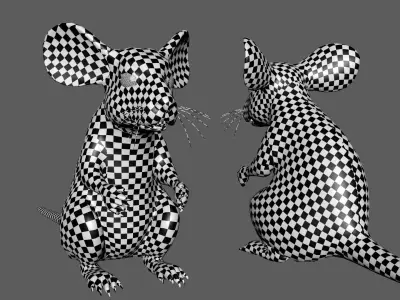 Mouse BaseMesh  Low-poly 3D model