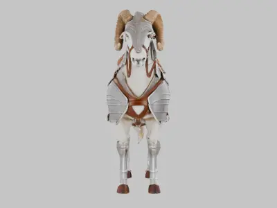 Armored Ram 3D Model Low-poly 3D model