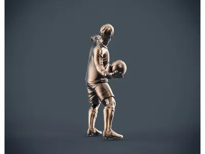 Soccer football player 3D print model