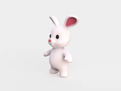 Little animal baby - Rabbit cute - Animated Low-poly 3D model