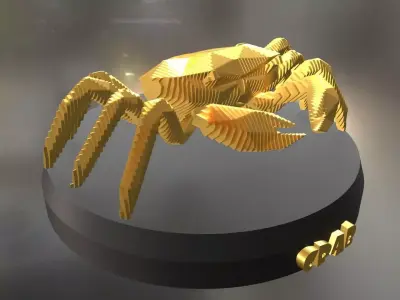 Parametric Crab Low-poly 3D model