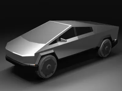 Cybertruck tesla  Low-poly 3D model
