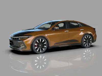 Toyota Crown Cross 2022  HQ interior 3D model