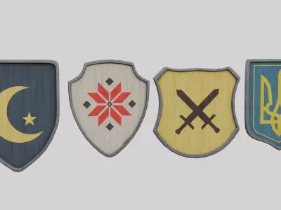 Coat Of Arms Collection 6 Low-poly 3D model