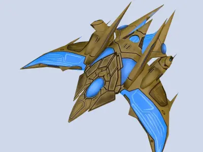 Spaceship FX Low-poly 3D model