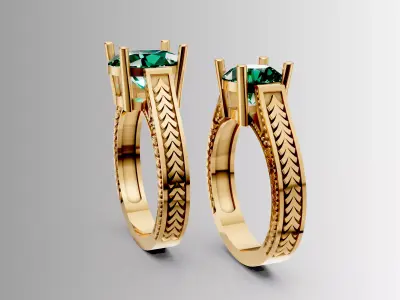 wedding rings007 3D print model