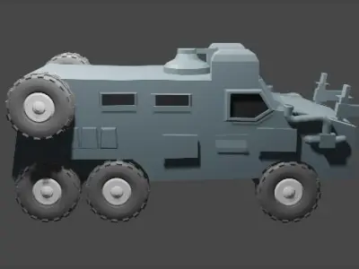 army truck modeling Free low-poly 3D model